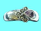 Silver Amethyst Gem Stone ring jewelry