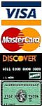 We accept MasterCard, Visa, Discover