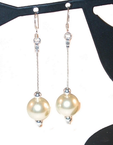 cream pearl earrings ercu pearls creamy ivory pearl earrings candlelight pearls cream pearls bridal wedding jewelry sterling silver swarovski pearls, prom wedding jewelry, clip-on pierced earrings