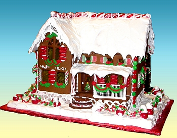 victorian farmhouse gingerbread house lighted gingerbread house with lights